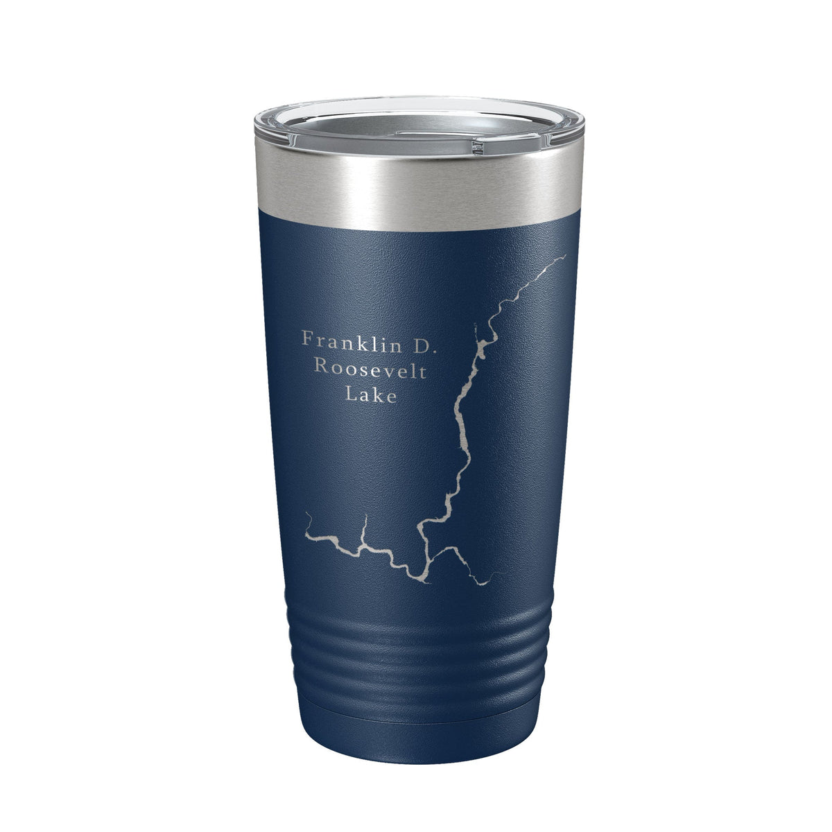 Franklin D. Roosevelt Lake Map Tumbler Travel Mug Insulated Laser Engraved Coffee Cup Washington 20 oz