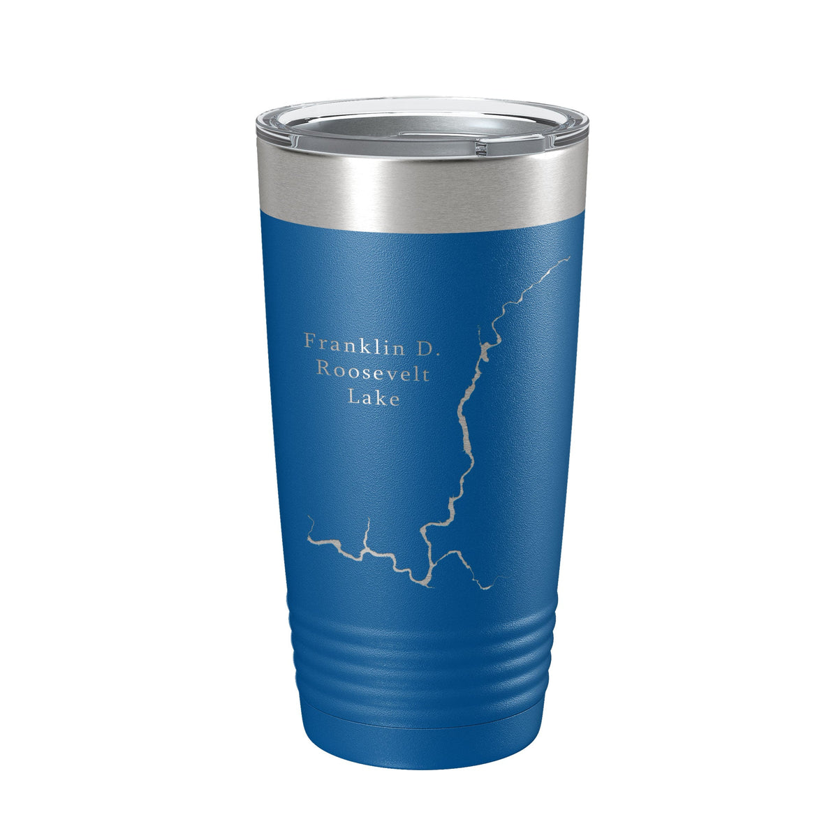 Franklin D. Roosevelt Lake Map Tumbler Travel Mug Insulated Laser Engraved Coffee Cup Washington 20 oz