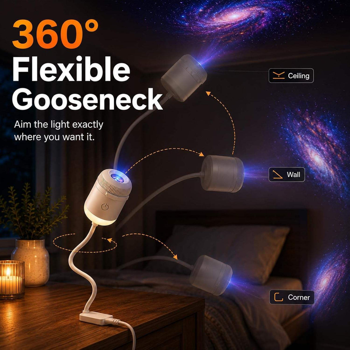 Best Seller Christmas New Smart Romantic 3D Starry Ocean Projection Night Lamp Led Cosmic Starry Sky Projector Lamp for Home Use