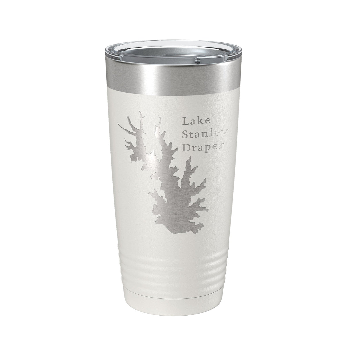 Lake Stanley Draper Map Tumbler Travel Mug Insulated Laser Engraved Coffee Cup Oklahoma 20 oz