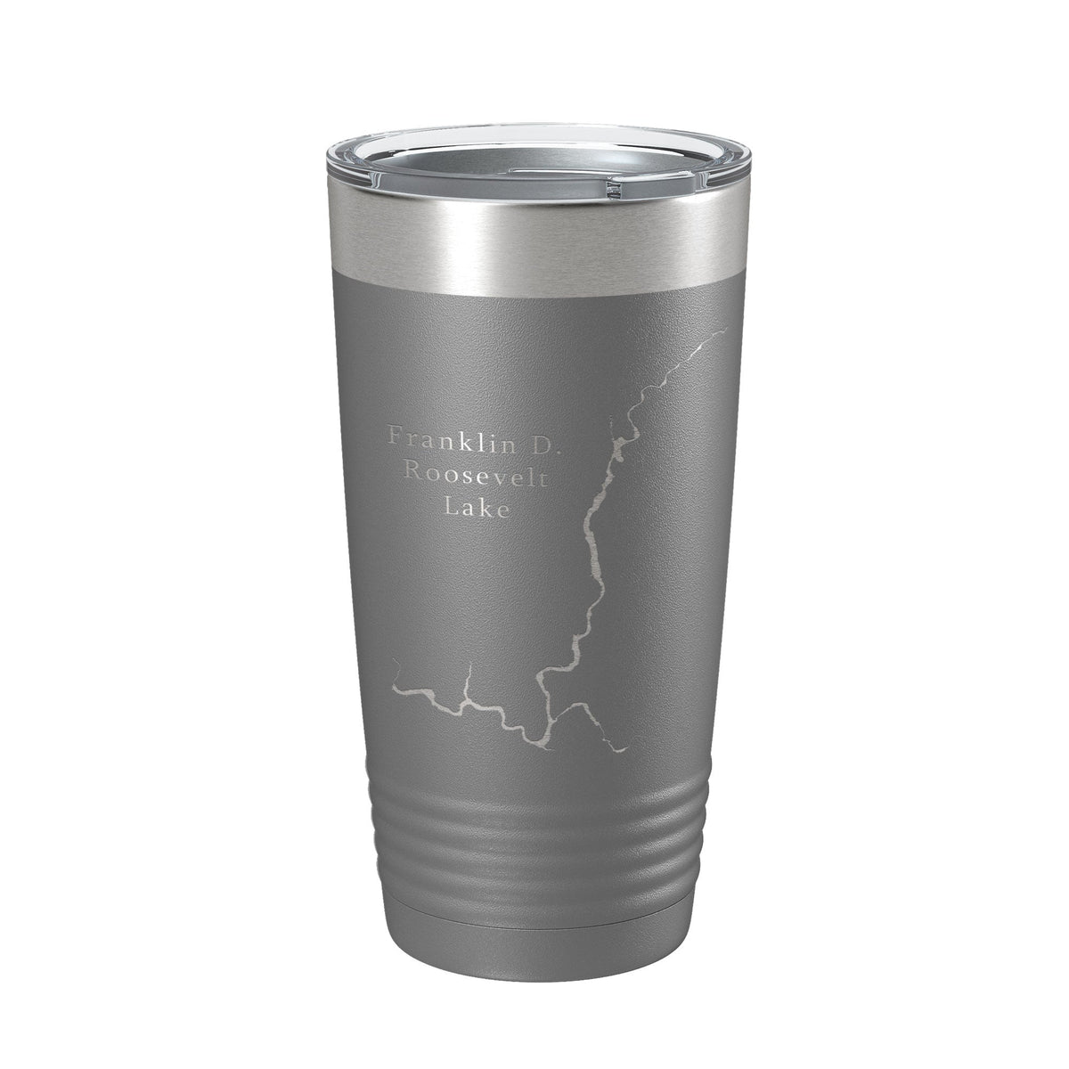 Franklin D. Roosevelt Lake Map Tumbler Travel Mug Insulated Laser Engraved Coffee Cup Washington 20 oz