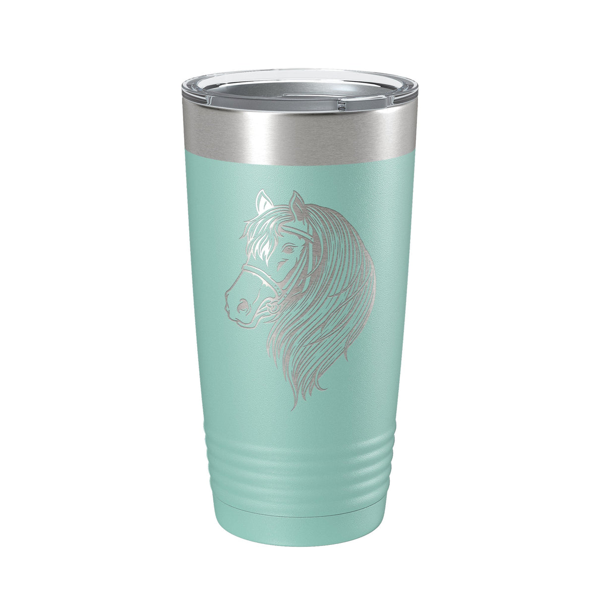Horse Face Tumbler Horseback Rider Travel Mug Equestrian Gift Insulated Laser Engraved Coffee Cup Horse Lover Farmer 20 oz