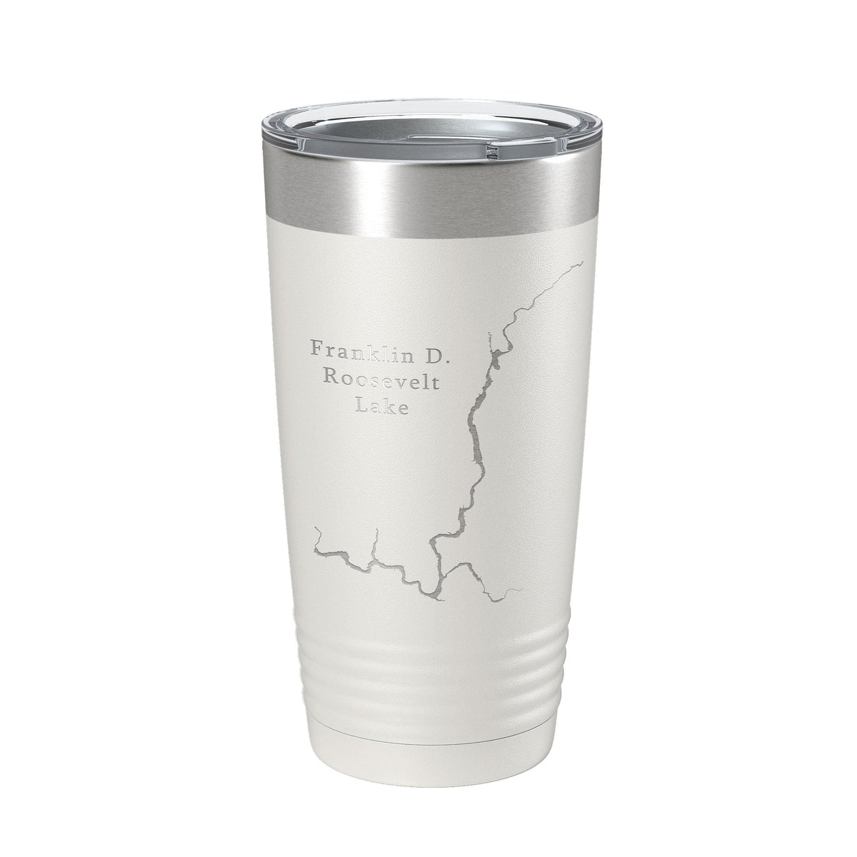 Franklin D. Roosevelt Lake Map Tumbler Travel Mug Insulated Laser Engraved Coffee Cup Washington 20 oz