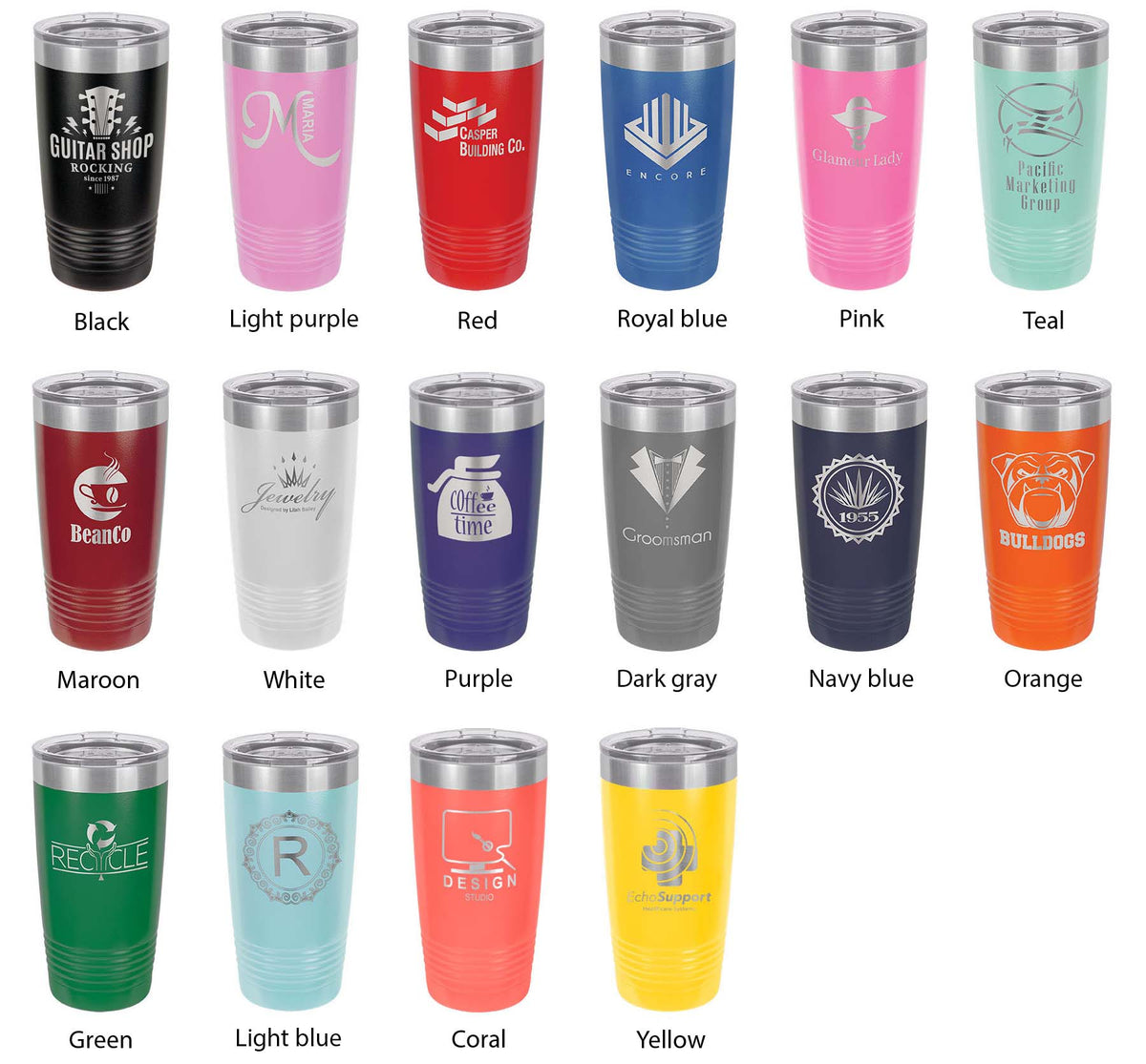 Lake Stanley Draper Map Tumbler Travel Mug Insulated Laser Engraved Coffee Cup Oklahoma 20 oz