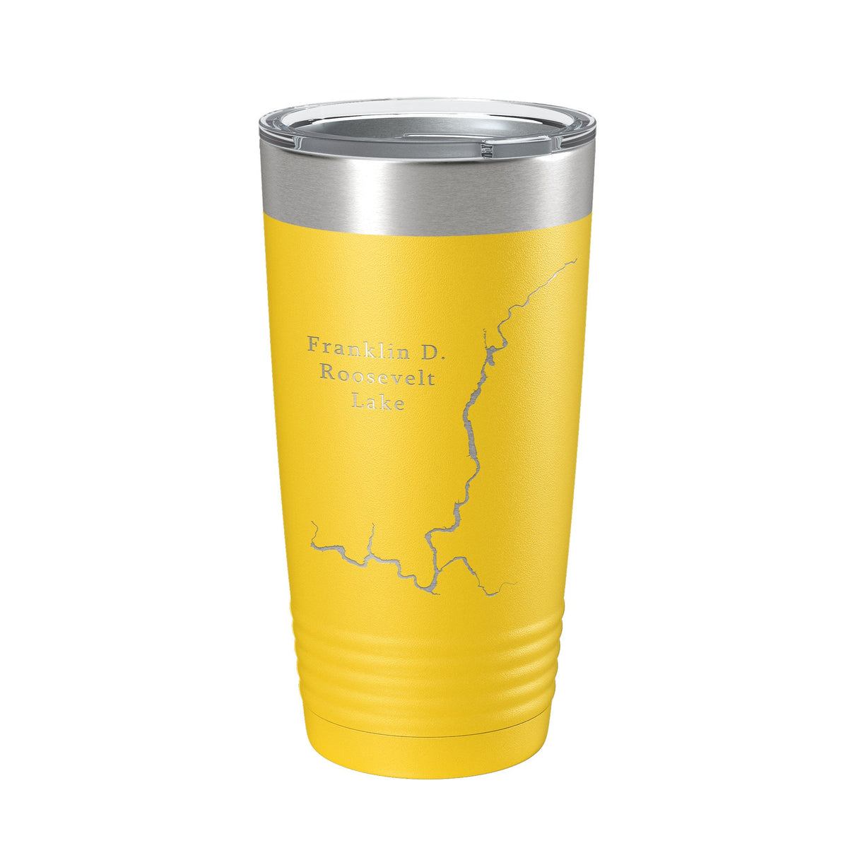 Franklin D. Roosevelt Lake Map Tumbler Travel Mug Insulated Laser Engraved Coffee Cup Washington 20 oz