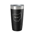 Ohio Tumbler Home State Travel Mug Insulated Laser Engraved Map Coffee Cup 20 oz